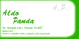 aldo panda business card